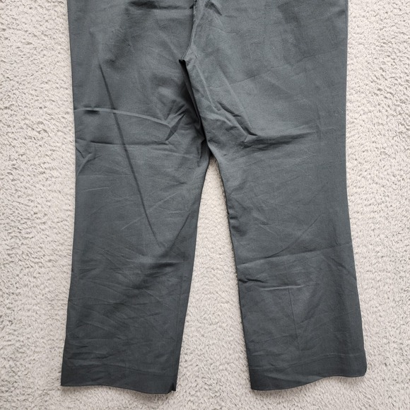 Eileen Fisher Organic Cotton Stretch Twill‎ Pant Womens 12 Petite Green Pull On - Picture 9 of 13